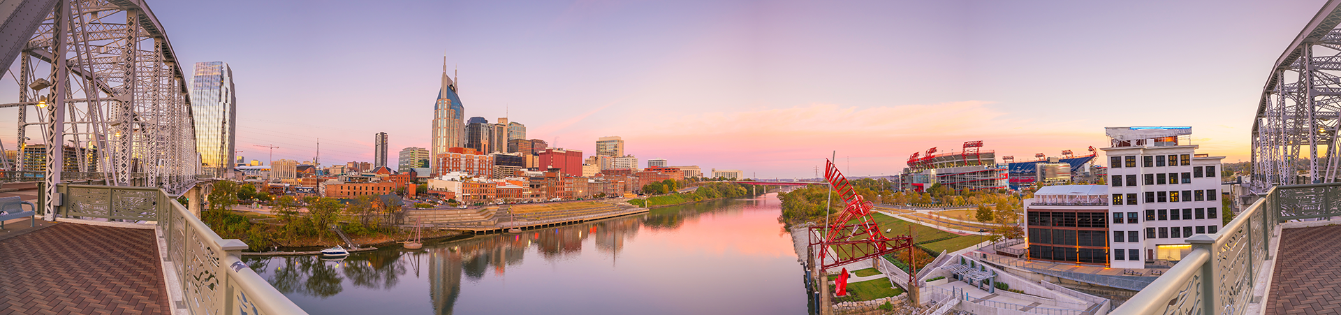 Panoramic shot of Nashville, TN.